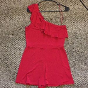 Express One Shoulder Romper Size M